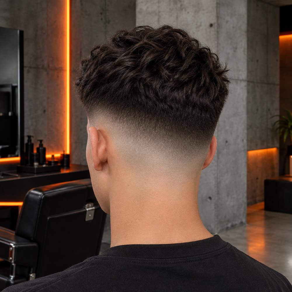A skin fade from behind