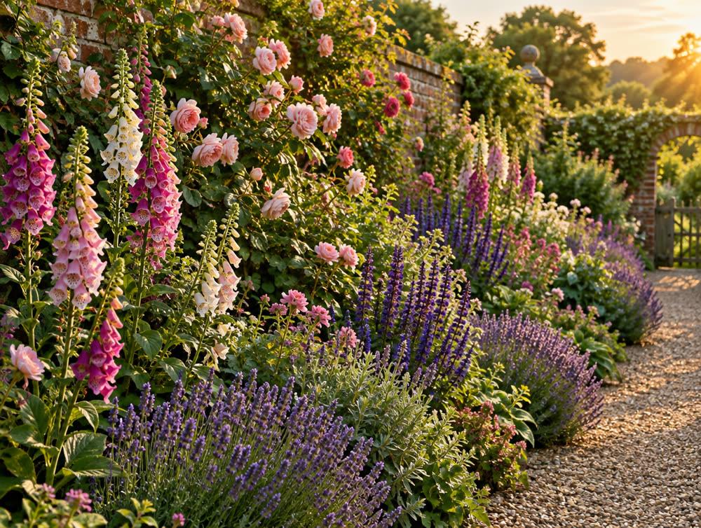 A cottage garden border