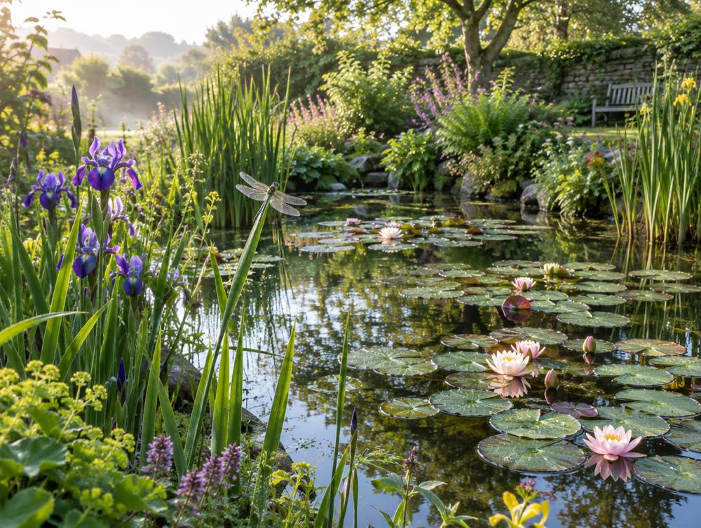 Wildlife pond garden
