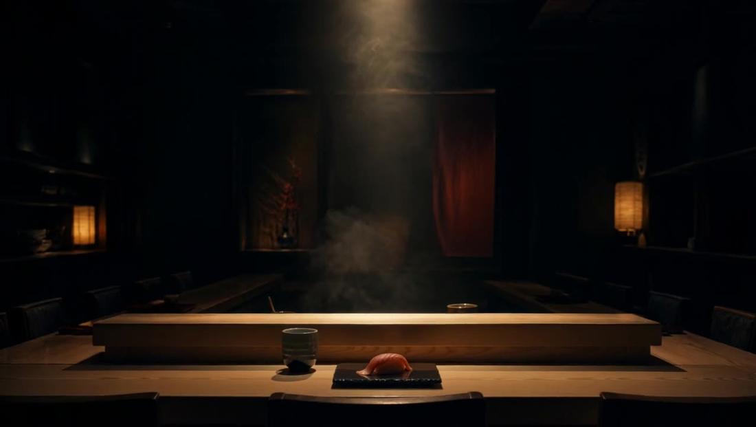 The hinoki counter under a single light
