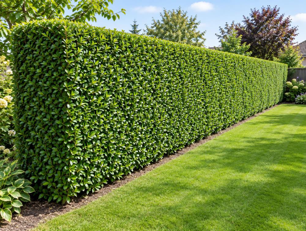 Neatly trimmed hedge