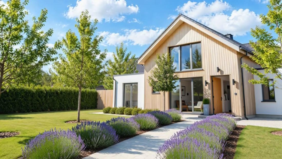 A bright modern family home with an open front door